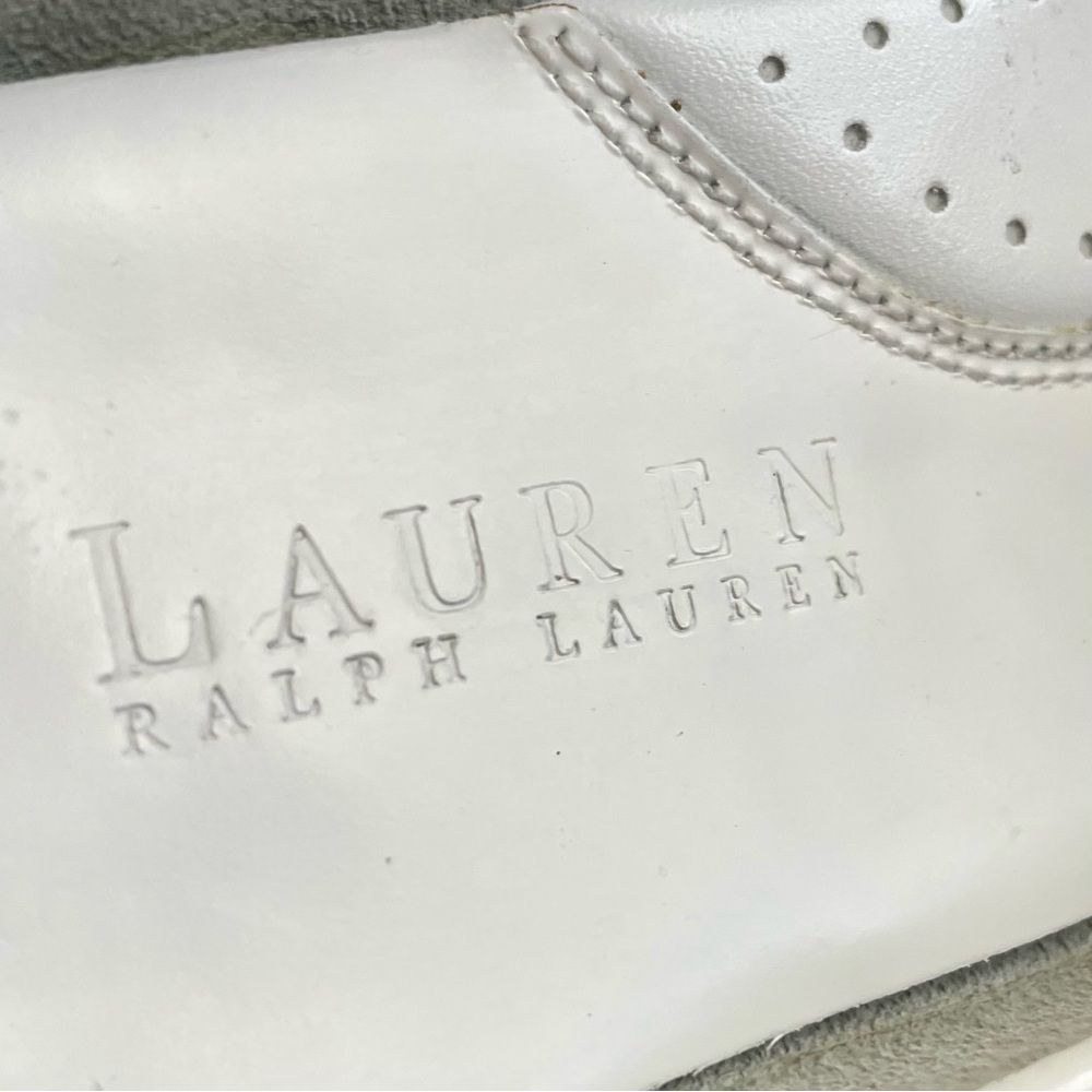 Lauren Ralph Lauren White Leather Mules with Silver Detail - Picture 12 of 13